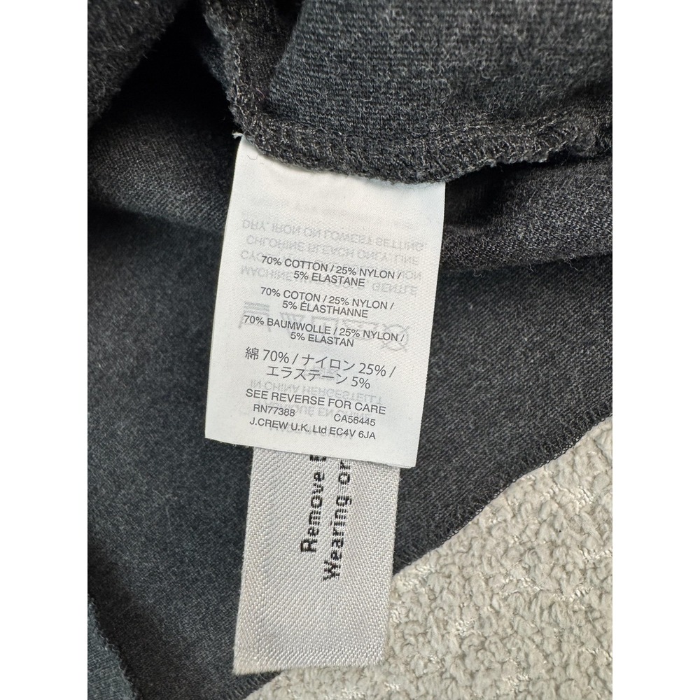J.Crew Shirt Womens Small Gray Peplum Short Sleeve Asymmetrical Ruffle Hem Top - Picture 5 of 7